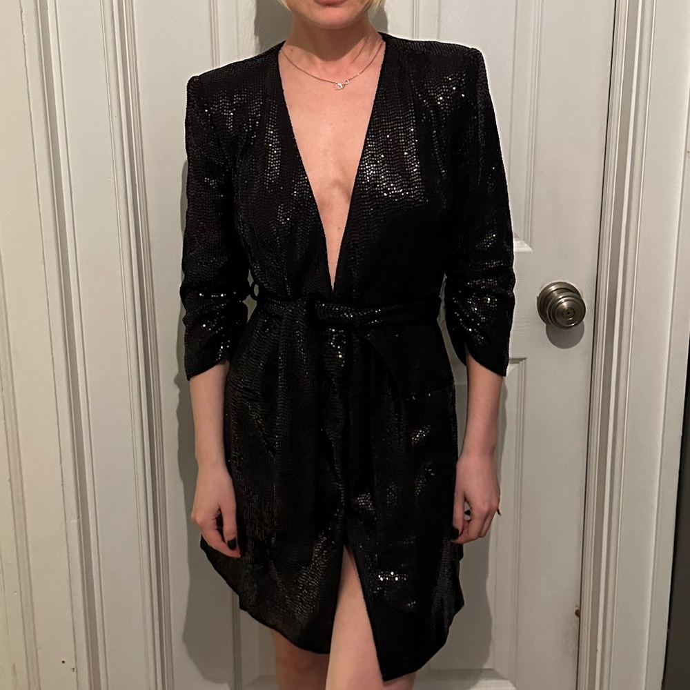 Zara sparkly tuxedo dress - XS